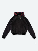 FLINT REVERB CHECK ZIP HOODIE:フリント リバーブ チェック ジップ フーディー