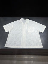 GEOMETRIC SHEER LACE BOXY SHIRT:ジオメトリック シアー レース ボクシー シャツ