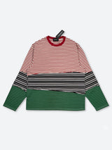 MURAL COLOR LOWKEY BORDER LONG TEE:ミューラル カラー ローキー ボーダー ロングTシャツ