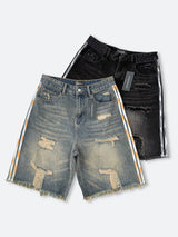 RAGGED STREAM DENIM SHORTS:ラギットストリームデニムショーツ