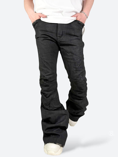 SHADOW GLOSS CRACKLE FLARE PANTS:シャドウ グロス クラックル フレア パンツ