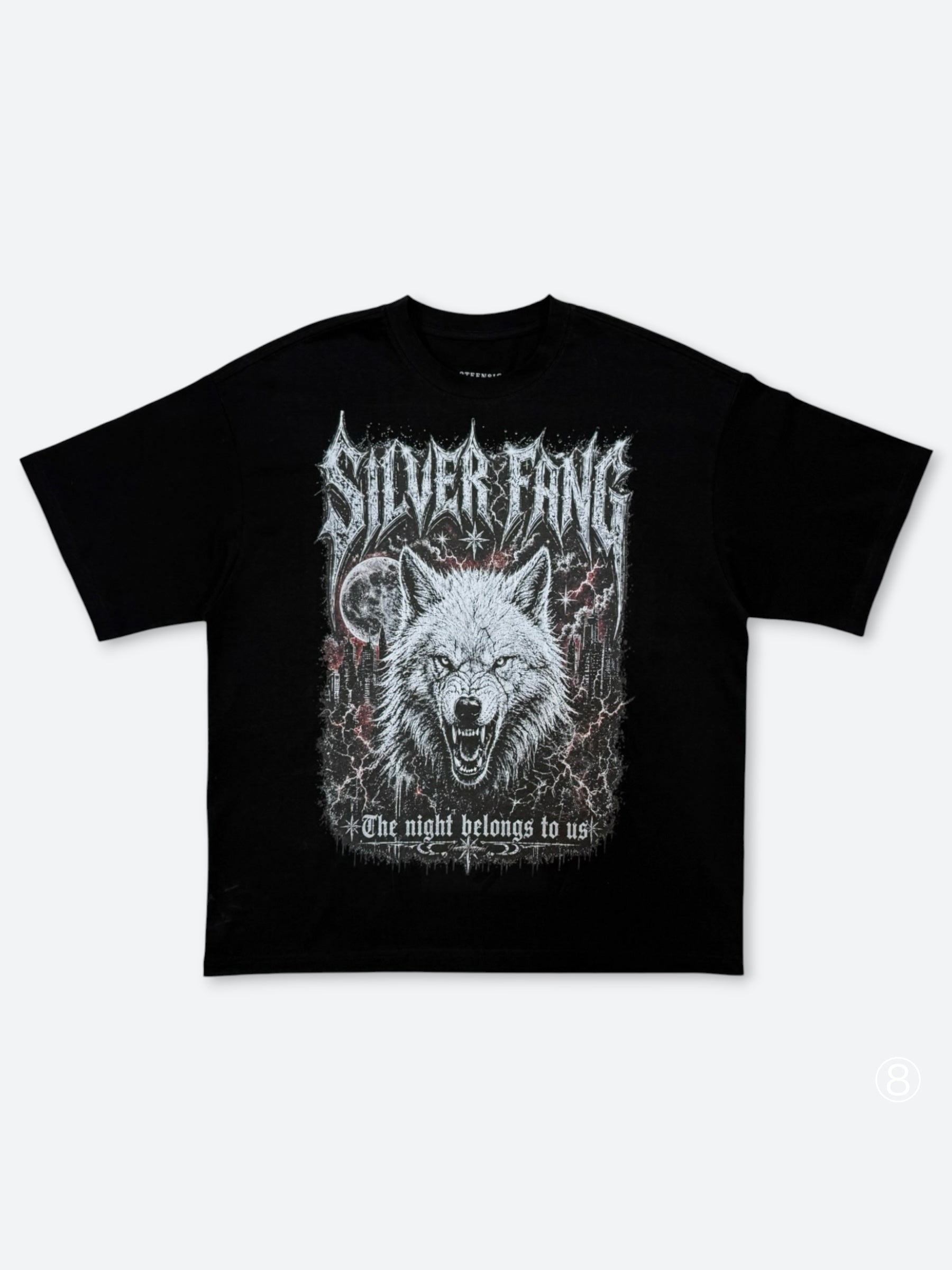 ディークロウ　Tシャツ　D-CLAW SILVER CLAW FANGS GRAPHIC TEE：シルバー クロー ファングス