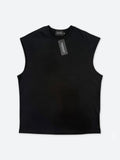 SOFT DRAPE SLEEVELESS BOXY TEE:ソフト ドレープ スリーブレス ボクシー Tシャツ