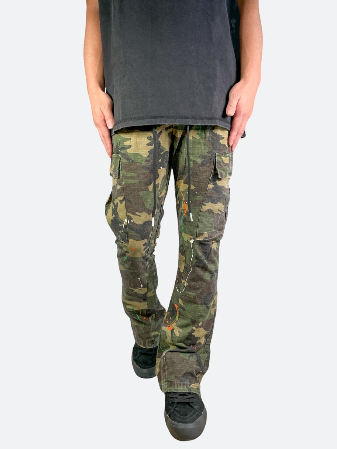 Camo deals flare jeans