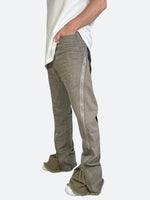 BIG ZIPPER DESIGN WIDE LEG FLARED DENIM：ビッグジッパーデザインワイドレッグフレアデニム