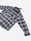 PALE BLUE CHECK FLANNEL SHIRT：ペール ブルー チェック フランネル シャツ