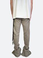 BIG ZIPPER DESIGN WIDE LEG FLARED DENIM：ビッグジッパーデザインワイドレッグフレアデニム