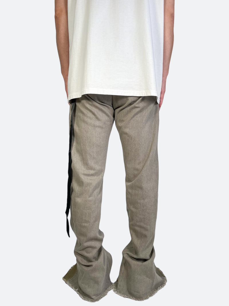 BIG ZIPPER DESIGN WIDE LEG FLARED DENIM：ビッグジッパーデザインワイドレッグフレアデニム