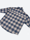 PALE BLUE CHECK FLANNEL SHIRT：ペール ブルー チェック フランネル シャツ