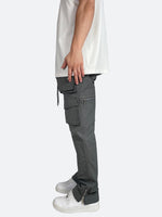 DOUBLE SLIT ZIPPER MULTI POCKET PANTS V2: Double slit zipper multi-pocket pants V2