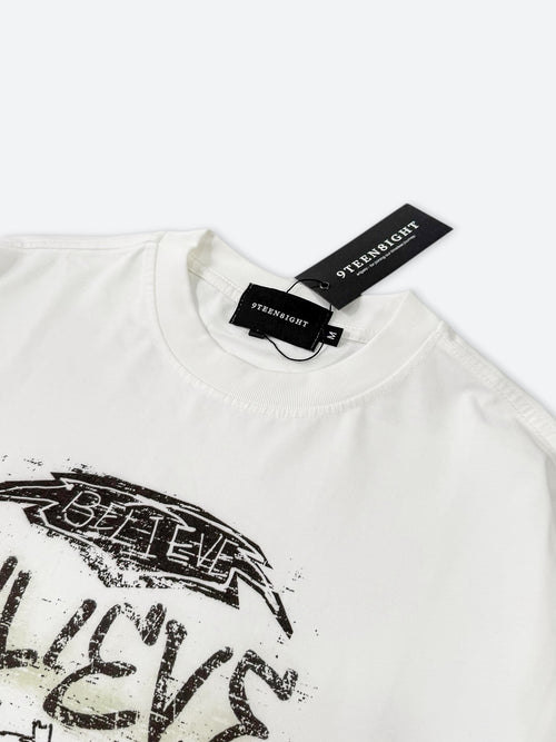 GRAFFI-FAITH RENDERED LONG TEE：グラフィ フェイス レンダード ロングTシャツ