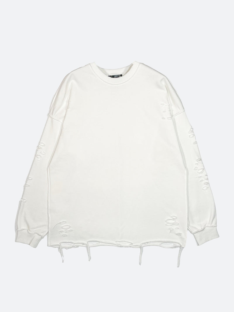 ロン t ダメージ t シャツ DAMAGE CUT LOOSE LONG T-SHIRT ダメージ