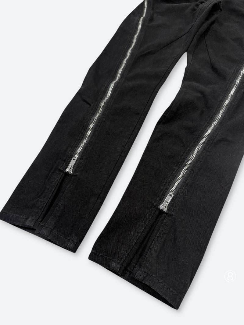 しょしょう ZIP FLARED パンツ SHADOW ABYSS BLADEZIP FLARE PANTS：シャドウ アビス ブレードジップ