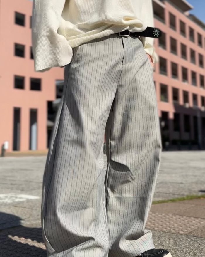 WAFFLE DRAPE WIDE SLEEVE PULLOVER：ワッフル ドレープ ワイド スリーブ プルオーバー