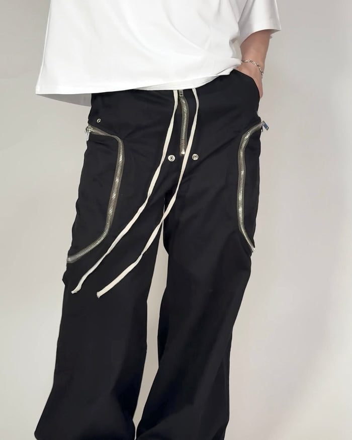 SHADOW AIR METAL ZIP FLARE PANTS：シャドウエア メタルジップ フレア パンツ