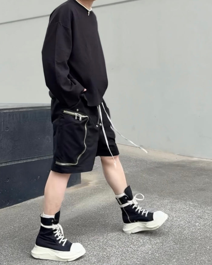 SHADOW AIR METAL ZIP WIDE SHORTS：シャドウエア メタルジップ ワイド ショーツ