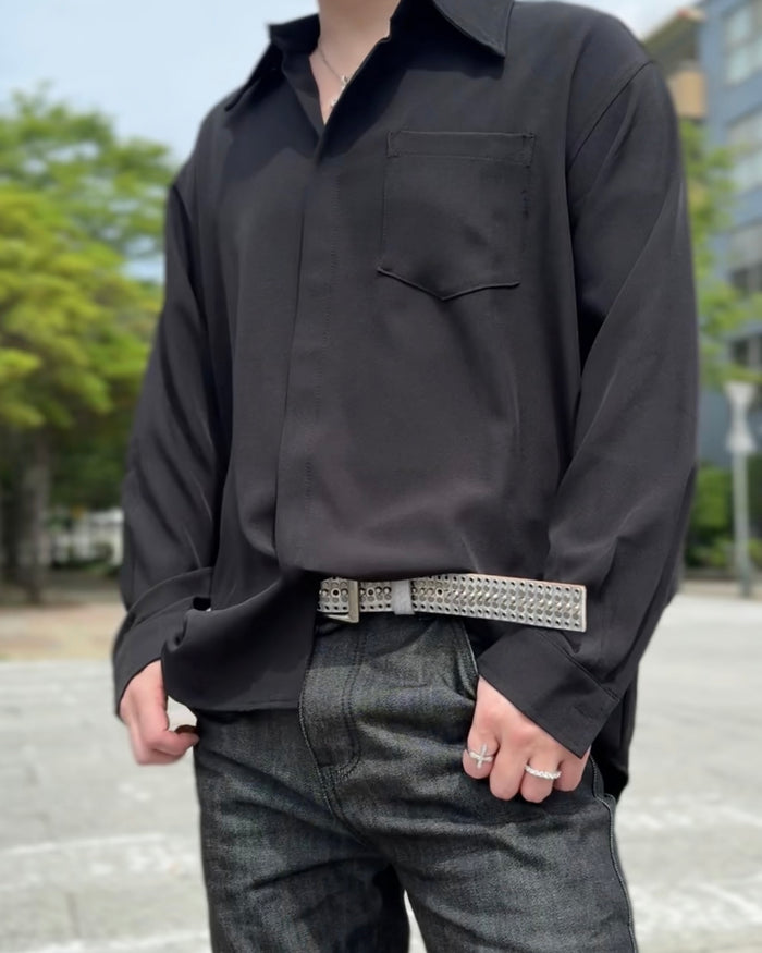 SHADOW DEPTH RIVET FLARE DENIM：シャドウ デプス リベット フレア デニム
