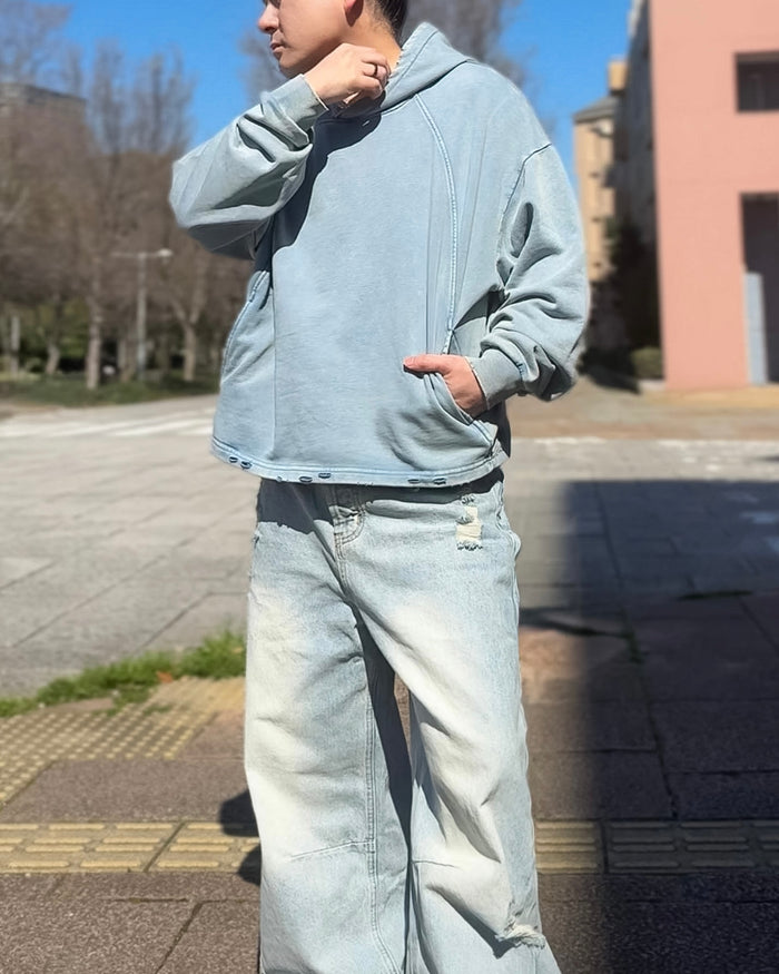 WASHEDGE VINTASH BOX HOODIE：ウォッシュエッジ ヴィンタッシュ ボックス フーディー