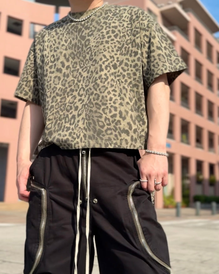SMOKE ASH LEOPARD BOXY TEE：スモーク アッシュ レオパード ボクシー Tシャツ