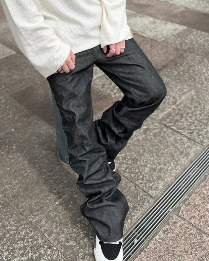 SHADOW DEPTH RIVET FLARE DENIM：シャドウ デプス リベット フレア デニム