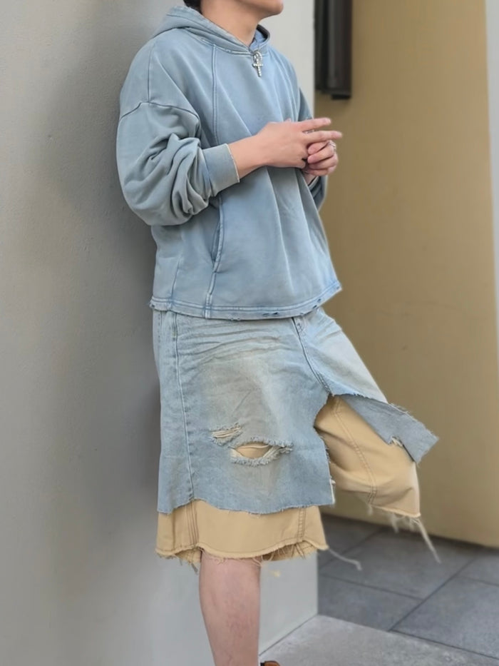 WASHEDGE VINTASH BOX HOODIE：ウォッシュエッジ ヴィンタッシュ ボックス フーディー