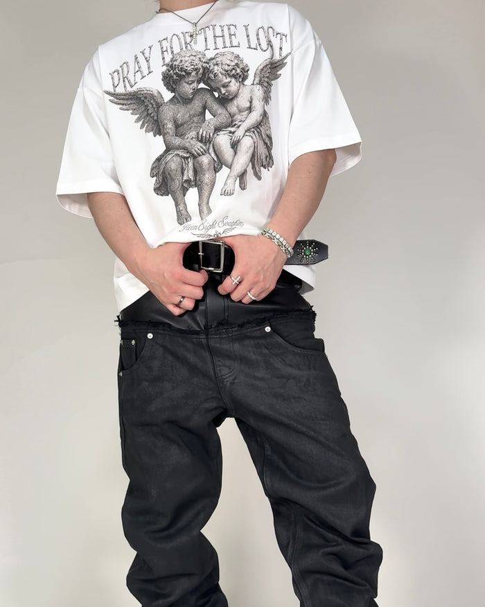 SHADOW GLAZE REBUILD RAW EDGE PANTS：シャドウ グレイズ リビルド ロウ エッジ パンツ