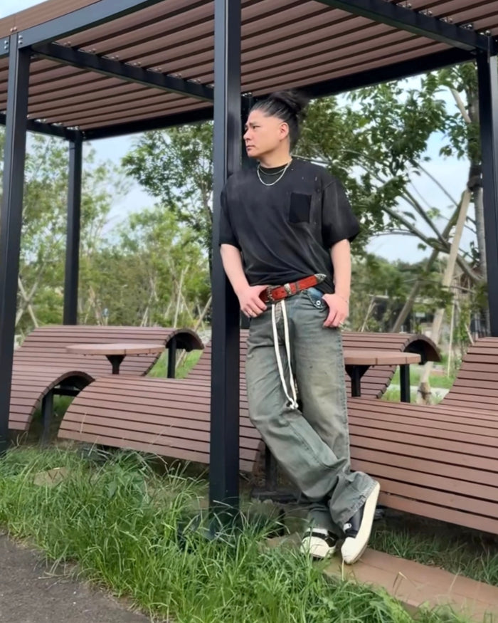RESTORED VINTAGE REPAIR FLARE DENIM：リストアード ヴィンテージ リペア フレア デニム