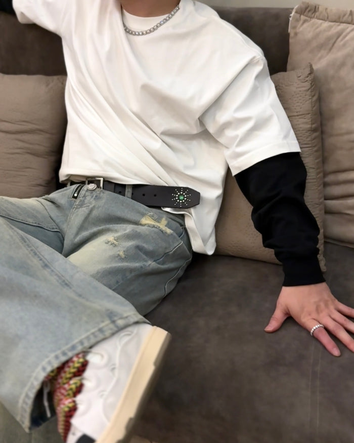 DUALITY BOXY LAYERED L/S TEE：デュアリティ ボクシー レイヤード ロングスリーブ Tシャツ