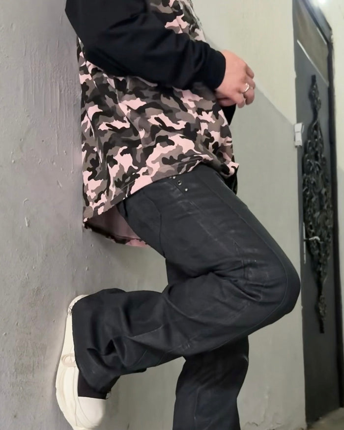 ROSE HAZE CAMO RAGLAN L/S TEE：ローズ ヘイズ カモ ラグラン ロングスリーブ Tシャツ