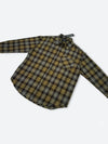 DRAINED FRAY WARP FLANNEL SHIRT：ドレインド フレイ ワープ フランネル シャツ