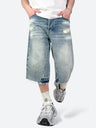 GRIT FLOW BAGGY DENIM SHORTS：グリット フロウ バギー デニム ショーツ