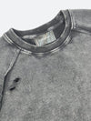 VINTAGE WASH DAMAGED RAGLAN T-SHIRT: Vintage wash damaged raglan T-shirt