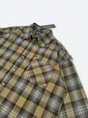 DRAINED FRAY WARP FLANNEL SHIRT：ドレインド フレイ ワープ フランネル シャツ