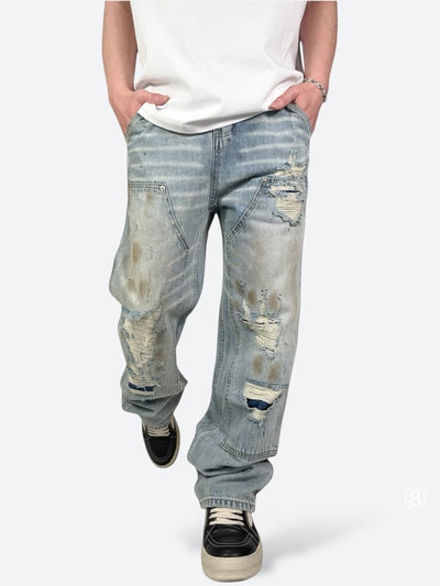 WASTELAND DEBRIS PANEL ARCHIVE DENIM：ウェイストランド デブリス パネル アーカイブ デニム