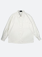 HIGH-END LOOSE SOLID COLLAR SHIRT: High-end loose solid color shirt