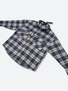 PALE BLUE CHECK FLANNEL SHIRT：ペール ブルー チェック フランネル シャツ