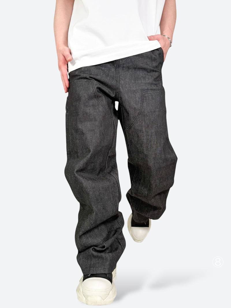 BLACK GLAZE COATED BAGGY PANTS：ブラック グレイズ コーテッド