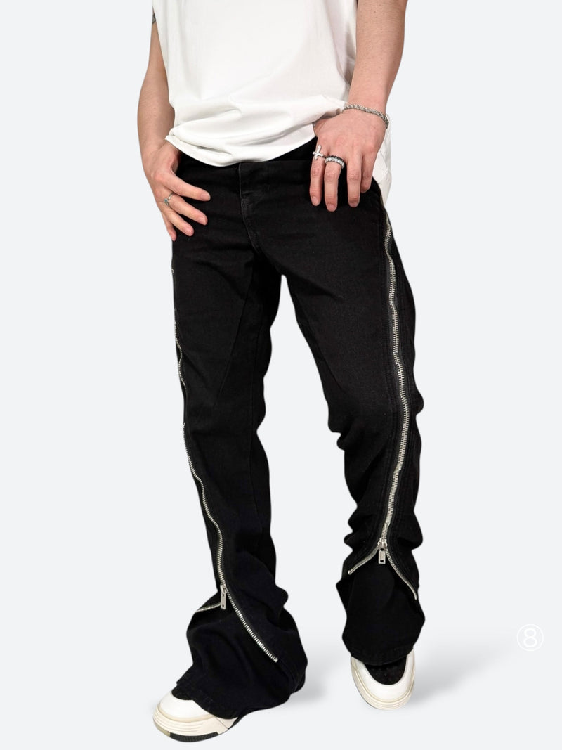 SHADOW ABYSS BLADEZIP FLARE PANTS：シャドウ アビス ブレードジップ