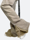 BIG ZIPPER DESIGN WIDE LEG FLARED DENIM：ビッグジッパーデザインワイドレッグフレアデニム