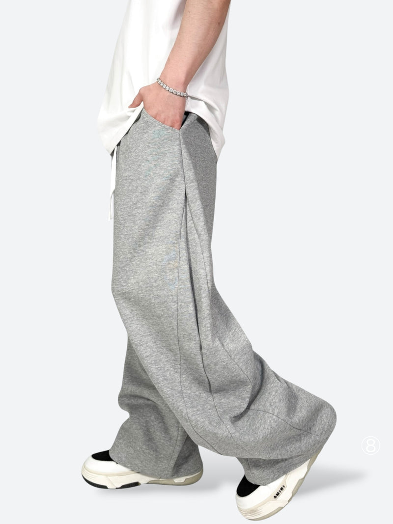 CRESCENT ARC GINGHAM PANEL SWEAT PANTS：クレセント アーク ギンガム