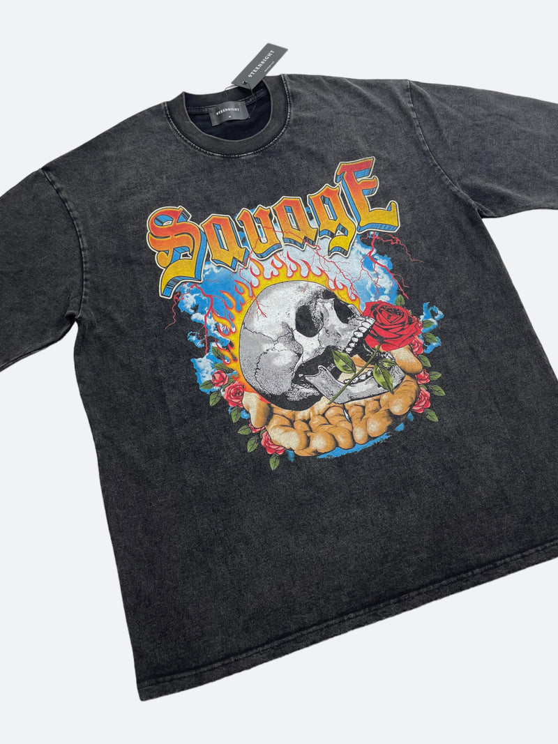 SKULL VINTAGE GRAFFITI T-SHIRT：スカル ヴィンテージグラフィティTシャツ