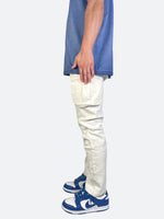 SIDE PLATED POCKET ZIPPER PANTS: Side pleated pocket zipper pants