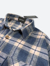 PALE BLUE CHECK FLANNEL SHIRT：ペール ブルー チェック フランネル シャツ