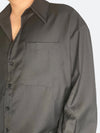 HIGH-END LOOSE SOLID COLLAR SHIRT: High-end loose solid color shirt