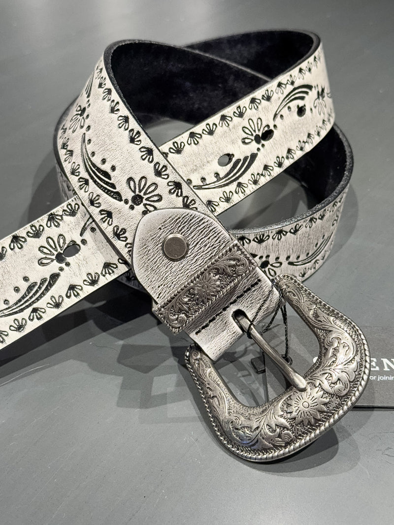 ENGRAVED PAISLEY WESTERN BELT：エングレーブド ペイズリー