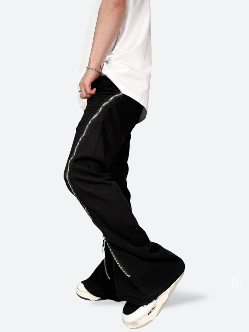 しょしょう ZIP FLARED パンツ SHADOW ABYSS BLADEZIP FLARE PANTS：シャドウ アビス ブレードジップ