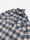 PALE BLUE CHECK FLANNEL SHIRT：ペール ブルー チェック フランネル シャツ