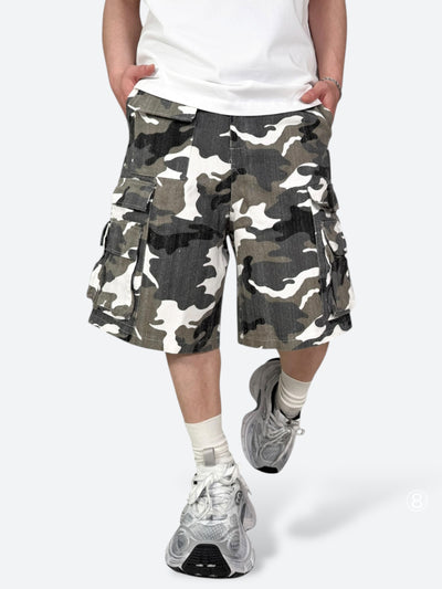 GRAY DEPTH ASHMOVE CAMO SHORTS：グレイ デプス アッシュムーヴ カモ ショーツ