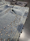 SHELLGLAM STUD WIDE DENIM：シェルグラム スタッド ワイドデニム