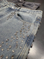 SHELLGLAM STUD WIDE DENIM：シェルグラム スタッド ワイドデニム